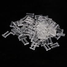 Pongnas 100pcs Rimless Frame Sleeves, Clear Plastic Compression Sleeves/Plugs for Rimless Glasses Fixing Toolspack of 100 1.4 * 0.8 * 7.0mm