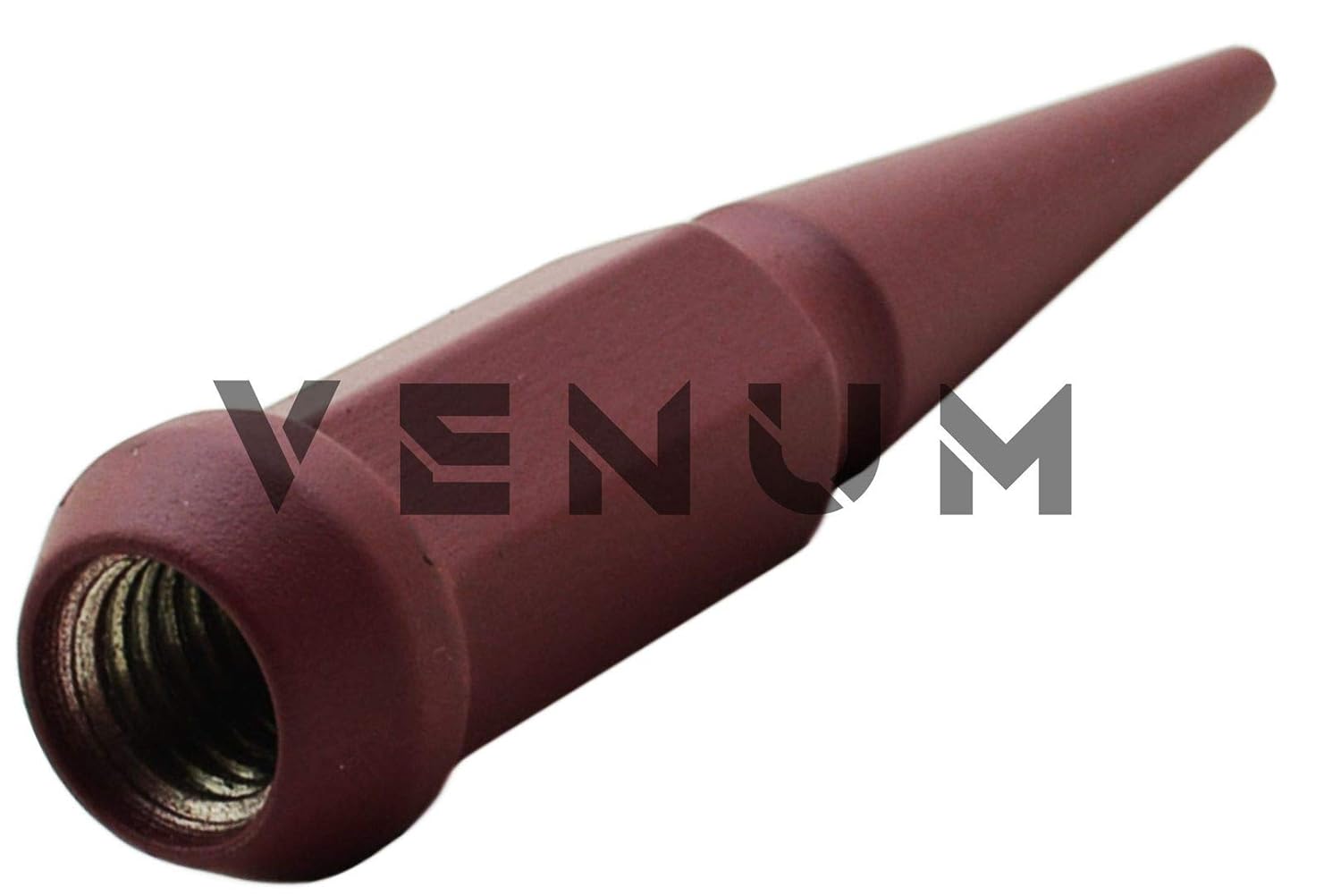 20 Pc Flat Maroon Spike Lug Nuts Powder Coated | Steel | 4.5" Tall | M14x1.5 Thread Pitch + 1 Key Compatible with RAM 1500 2012-2018 5x5.5 Aftermarket Wheels