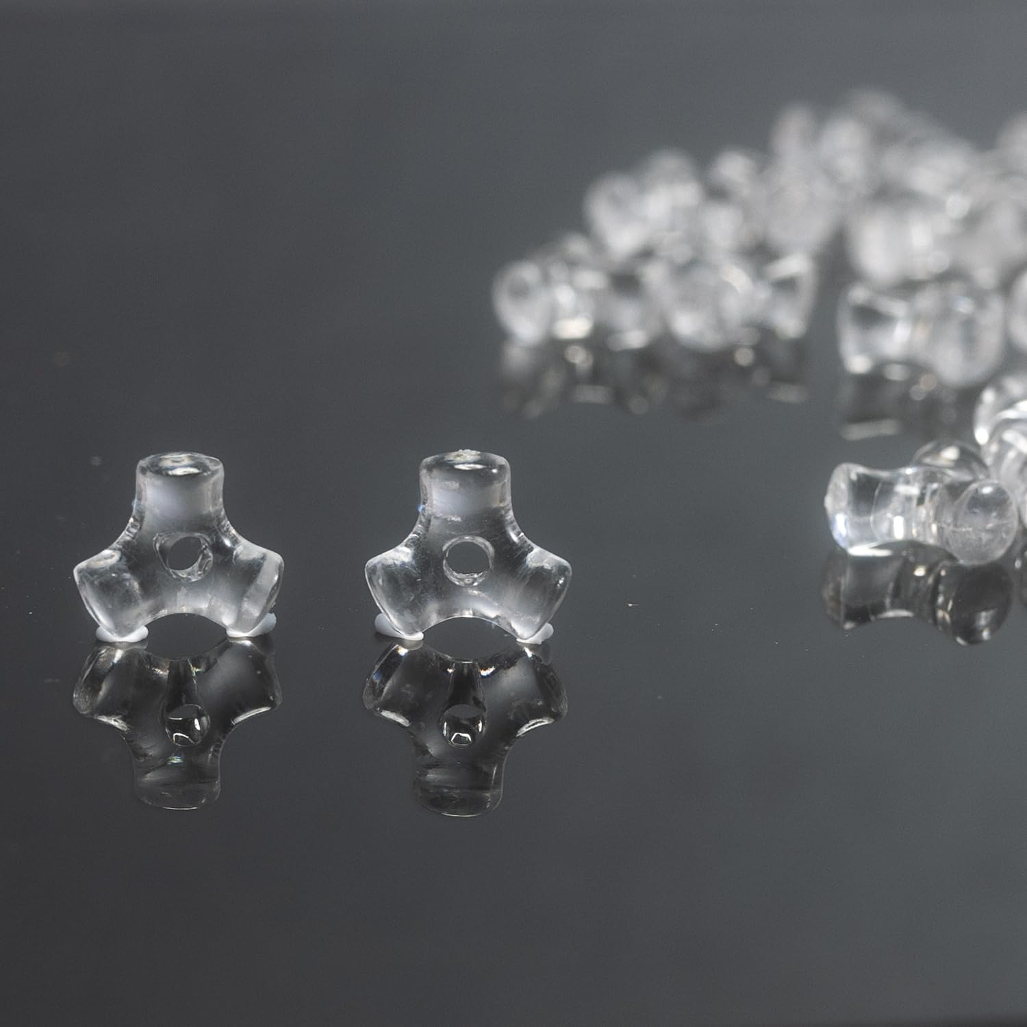 1300 Pcs Acrylic 10mm Plastic 3-Sided Kandi Tri Beads Tri-Shaped Beads Bone Beads Bulk for Wreath Candy Cane Rainbow Holiday Tree Decorations Bead Ornament Jewelry Making Kit - Image 3