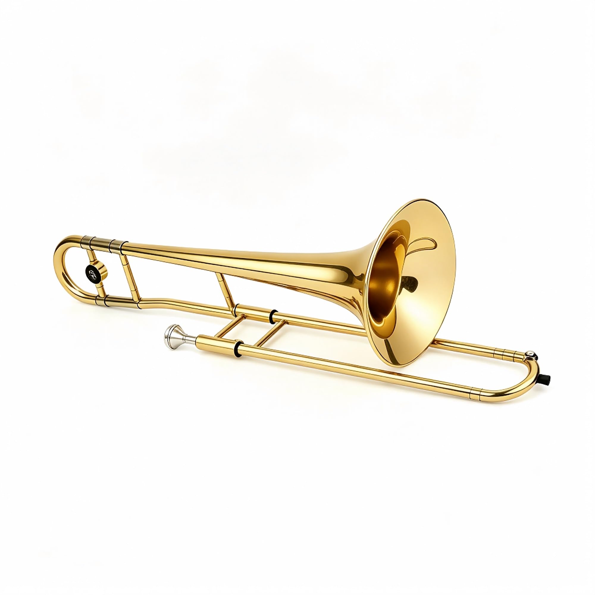 Puzon dęty blaszany dla początkujących, instrument muzyczny altowy E-Flat, puzon ze złotym lakierem z torbą ochronną