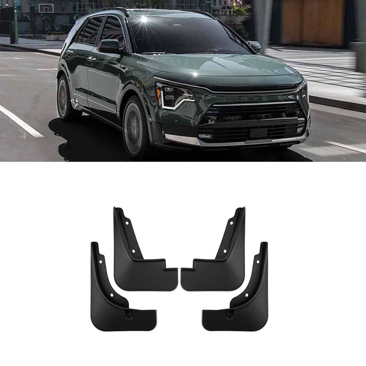 ZcsfcpA Car mud flaps,Compatible with Kia Niro HEV 2023-2024,Car exterior accessories
