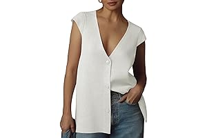 Womens Deep V Neck Sweater Vest