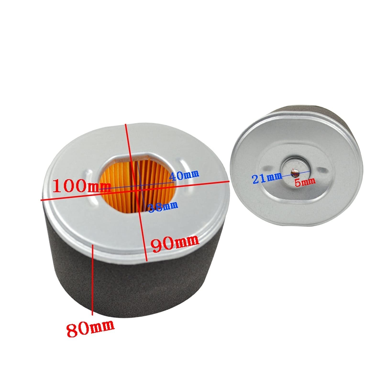 Filtro de Aire for Motor de Gasolina de cortacésped GX270 GX240 de 8 HP y 9 HP 17210-ZE2-505 Limpiador de Aire para cortadora de césped(4Pcs)