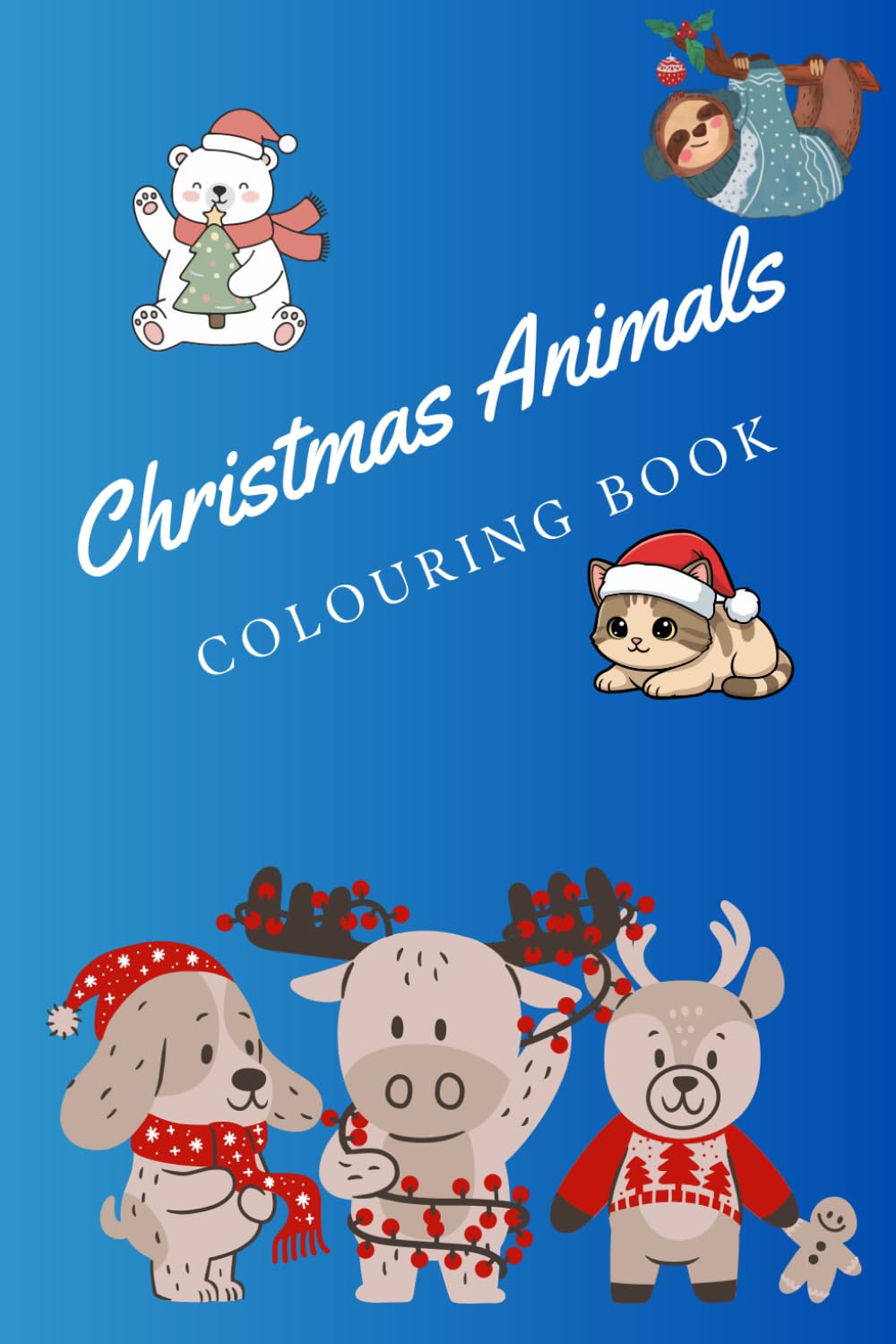Christmas animals colouring book