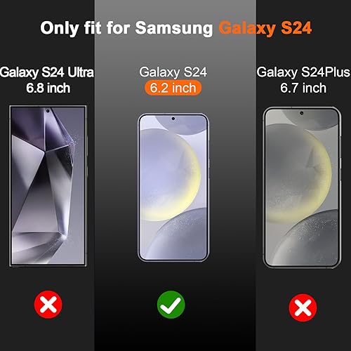 Miniatura 9 de Protector de pantalla de vidrio para Samsung Galaxy A15 con protector de lente de cámara, curvado 3D, 6.5 pulgadas 2024 9H vidrio templado para