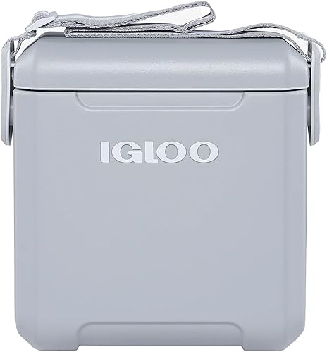 Igloo Enfriador estilo picnic con etiqueta de 11 cuartos de galón a lo largo de demasiado atado