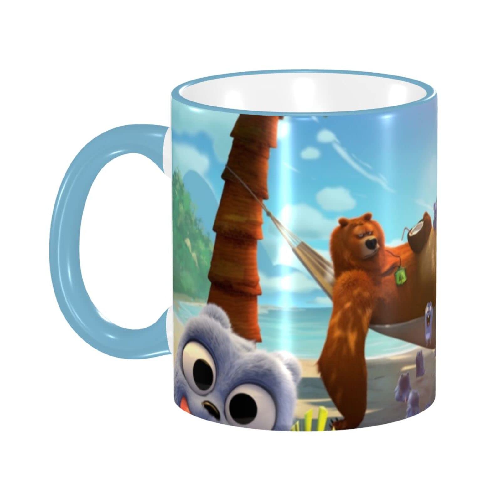 Mug for Grizzly Bear and The Lemmings Tabodi 3D Sculpted Ceramic Coffee Mug Tea Cup - Bone China Mug - 330ml