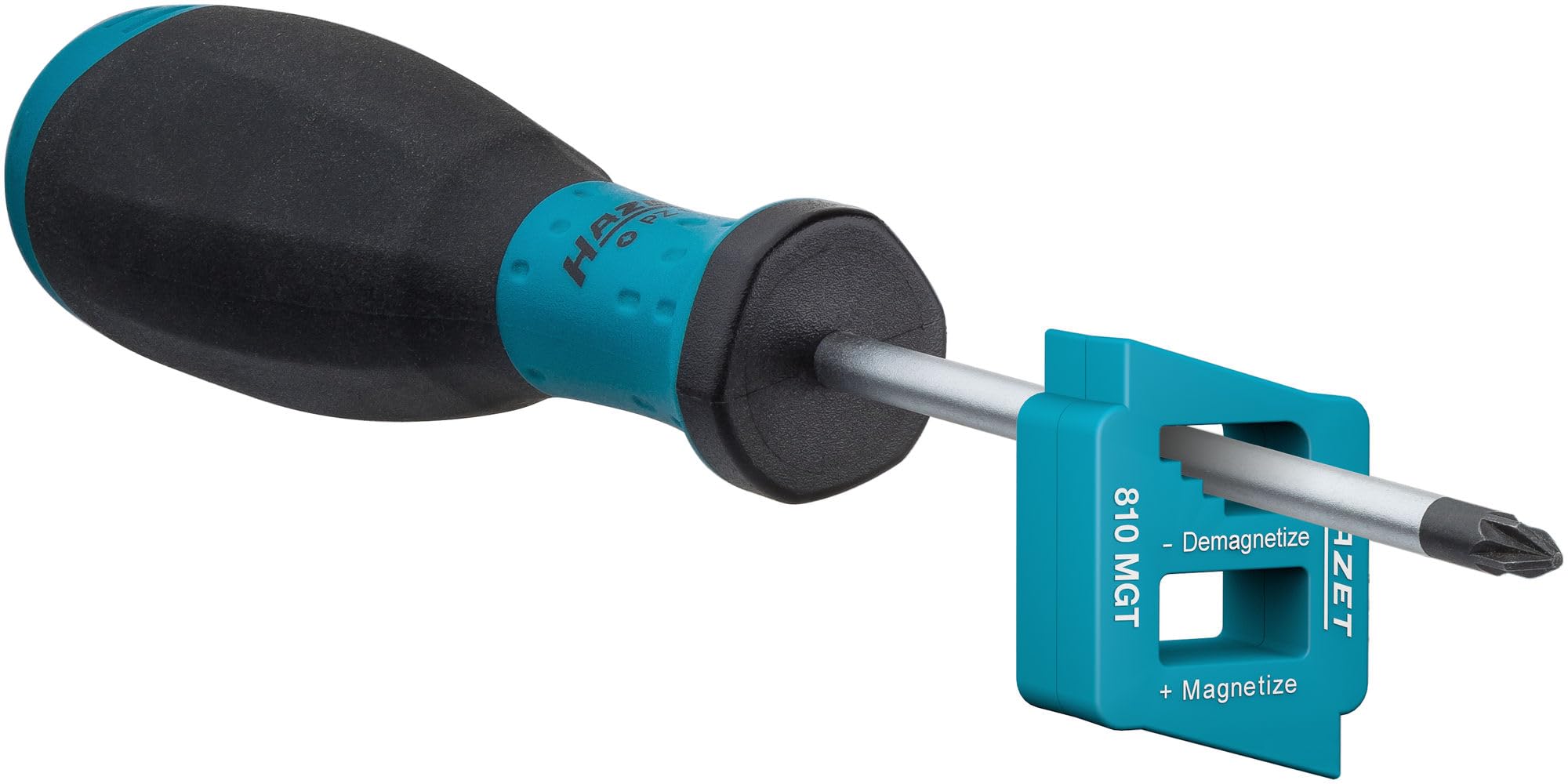 Strumento di magnetizzazione/smagnetizzazione HAZET 810MGT - magnetizzatore e smagnetizzatore per cacciaviti, utensili e piccole parti ferrose - con logo HAZET".