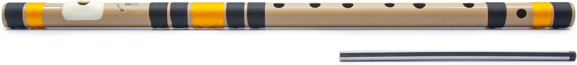 Radhe Flutes PVC Fiber B Natural Bansuri – Middle Octave, Right-Handed Professional Flute for Beginners, Students, Hobbyists & Stage Performers, Durable & Long-Lasting