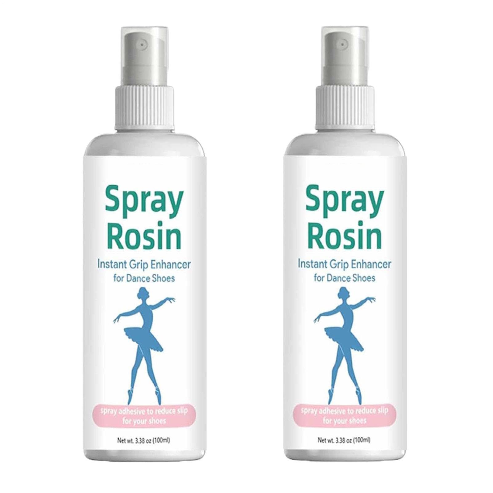 Spray Rosin Ballerinas - 2 Pieces 100 Ml Pointe Shoes Grip Enhancer - Enhances Traction For Pointe Shoes Soles Ribbons - For Dancers, Trainees, Performers, Daily Training, Stage Preparations
