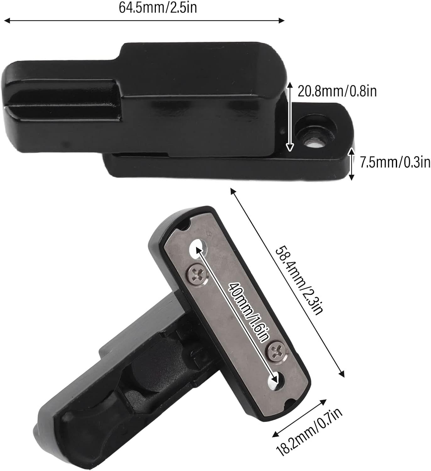 Window Locks, Window Lock Window Locks for Up and Down Windows with Reasonable Structure Design Aluminum Alloy for Various Room Styles, Stylish to Use (Black)