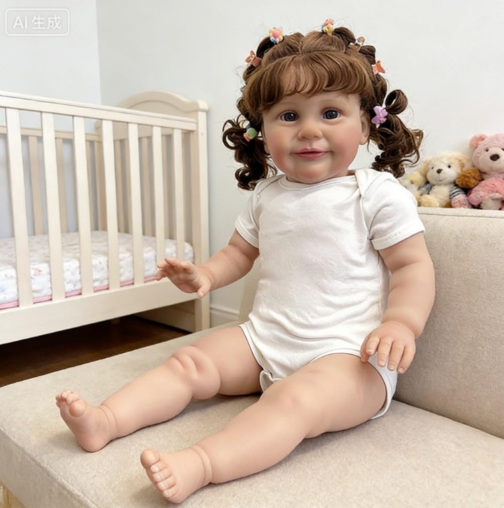 Lonian Huge Reborn Baby Doll 26 Inches Realistic Handmade Doll with Lifelike Details and Accessories