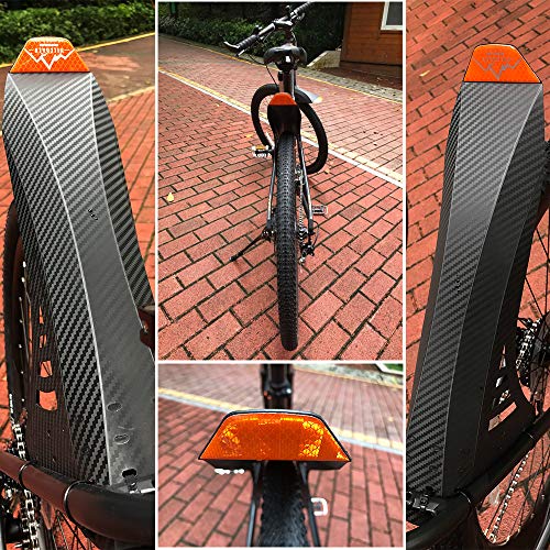 NICEDACK Bike Fender MTB Mud Guard, Front and Rear Bicycle Mudguard Set, Downhill Mountain Bicycle Fenders Fits 20" 26" 27.5" 29 inch and Fat Bike (Orange) - Thumbnail 7