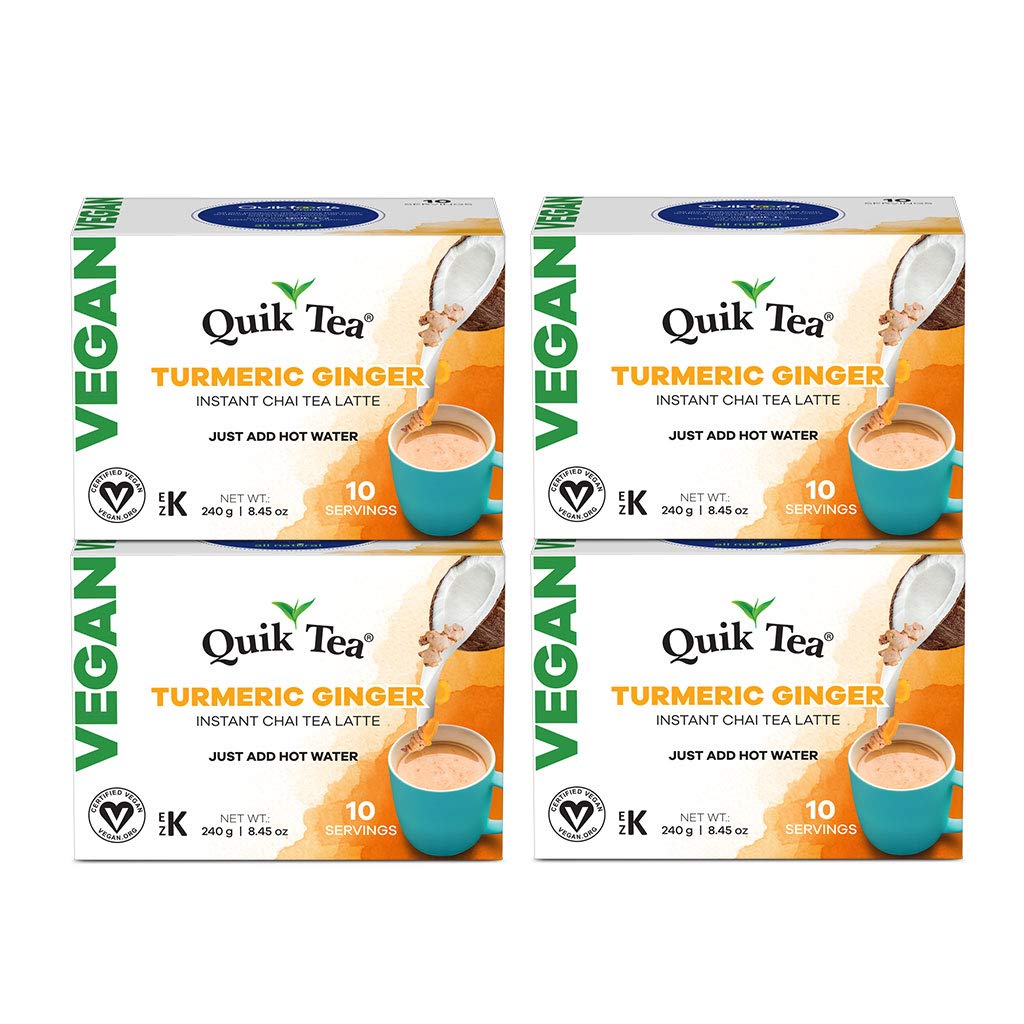QuikTea Vegan Turmeric-Ginger Chai Latte - 40 count