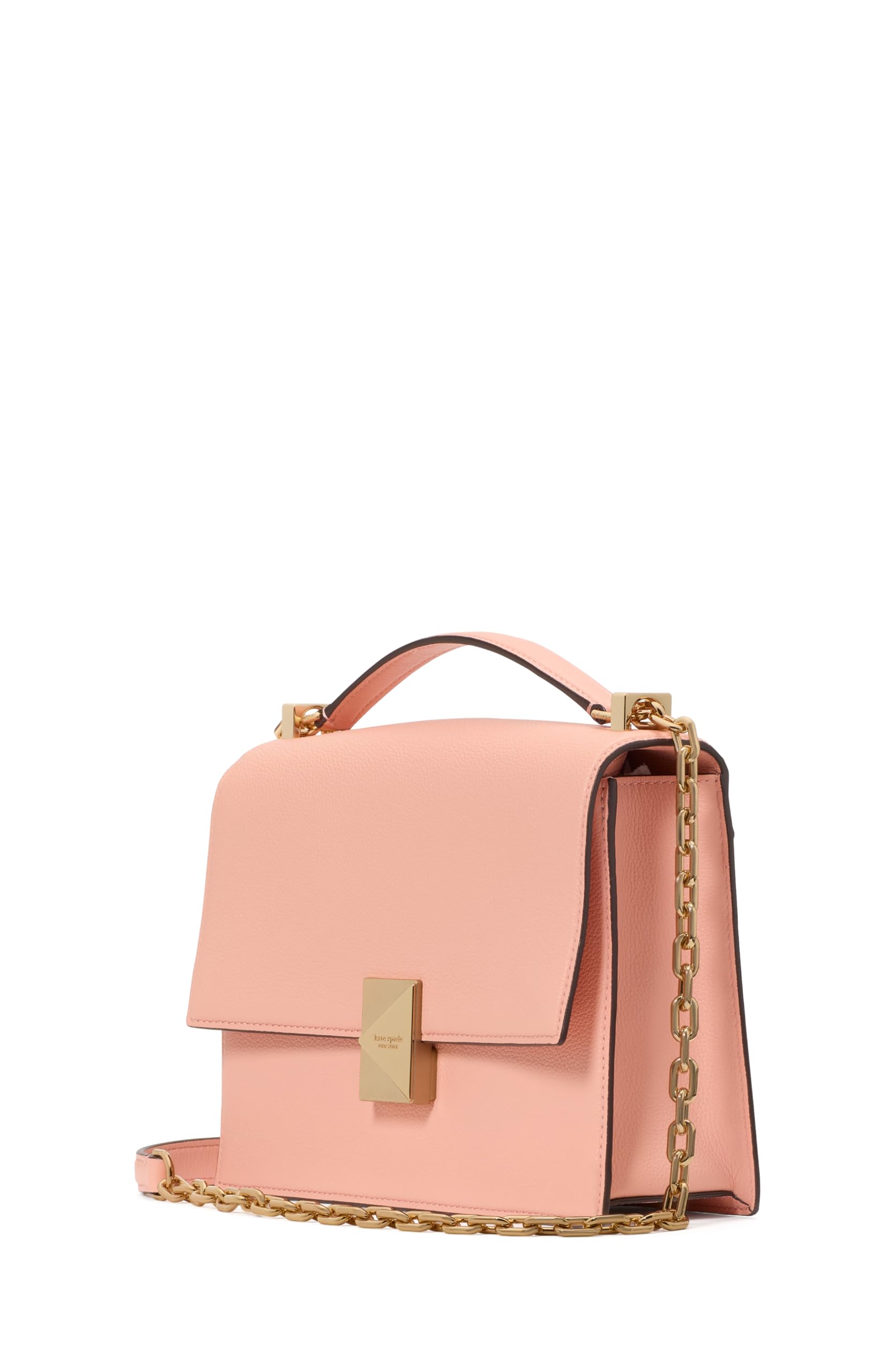 kate spade new york Women's Deco Leather Flap Chain Crossbody: Apricot Cream One Size