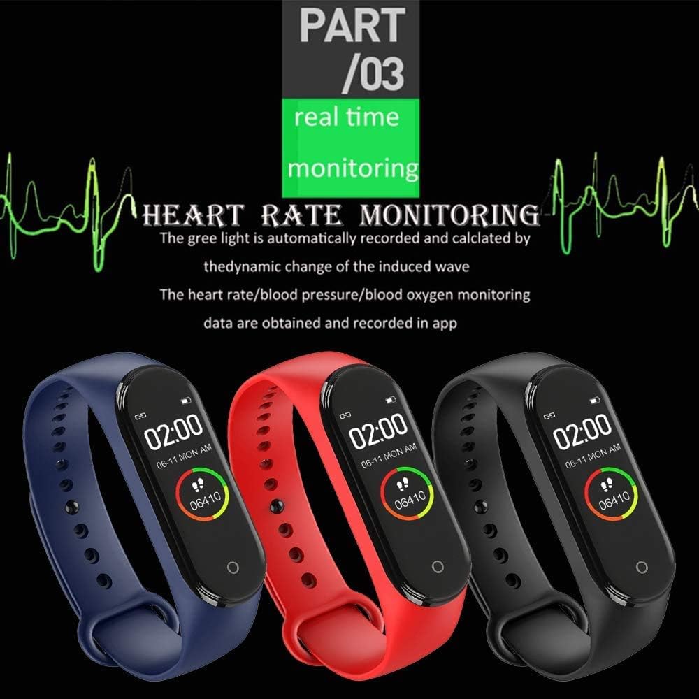 Amazon.com: Smart Band 2020 Reloj inteligente para la salud y los deportes,  con monitor de ritmo cardíaco y presión arterial, banda de ejercicio,  contador de calorías, resistente al agua para unisex {Negro} :