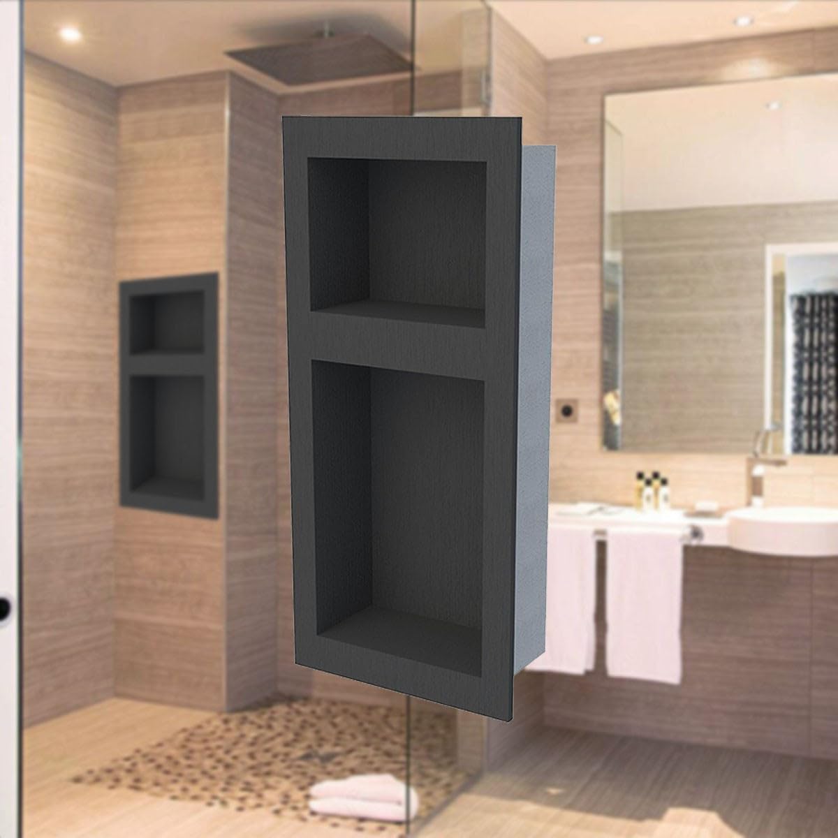 Double Niche en XPS prête à carreler 310x210 & 160x210 pour hammam Salle de Bain et Tous milieux humides