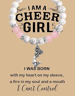 Cheer Gift Cheerleader Gift I Am A Cheer Girl Cheer Bracelet Cheer Jewelry Gift for Girls