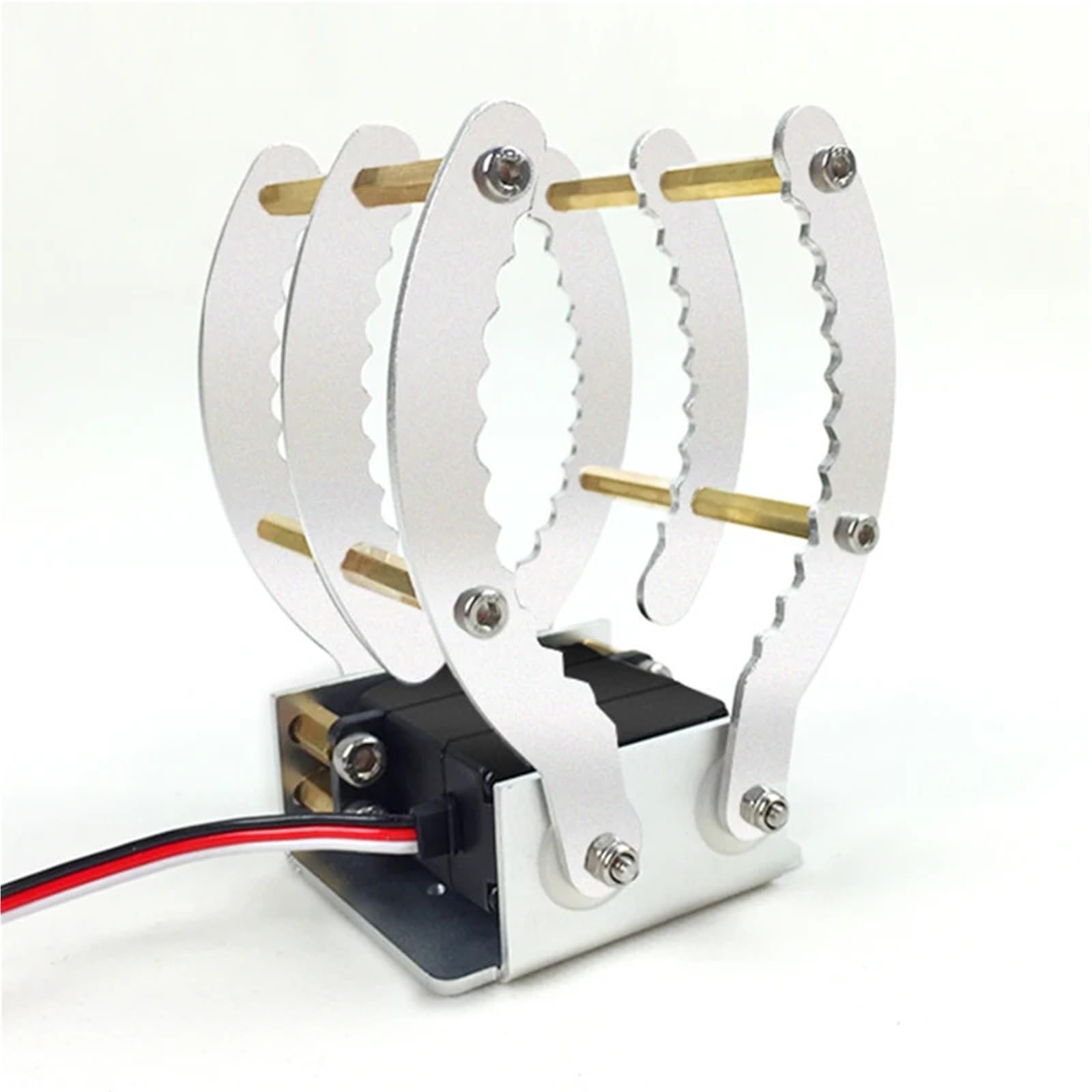 Metalowe ramię robota pazur mechaniczny chwytak duży moment obrotowy serwo zacisk ze stopu aluminium ściskacz dla Arduino Diy macierzystych części zabawek(Claw with servo)