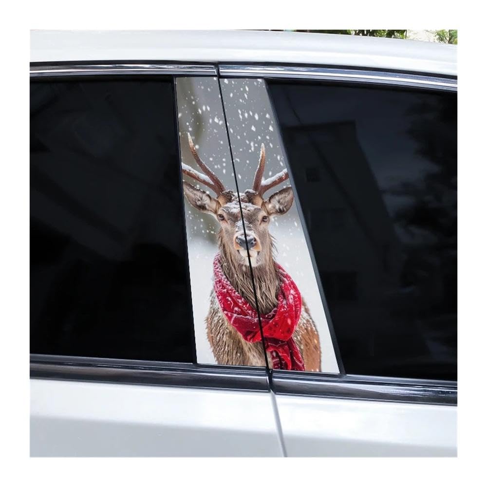Bertdcx D Car Pillar Stickers Iy Snowman Vinyl Stickers Suitable For B-Pillar Auto Parts(D)