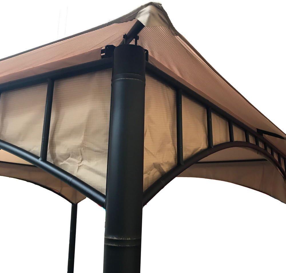 Beige Whisper 10' x 10' Two-Tiered Gazebo Replacement Canopy