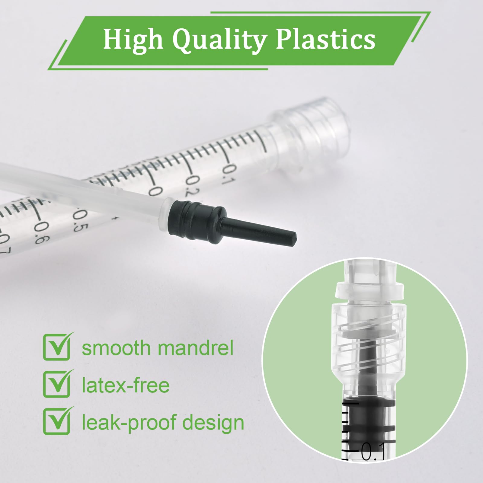 1ml Syringe with 27Ga 1/2inch Needle, 1cc Luer Lock Syringe, Pack of 100 — Amazon image 4