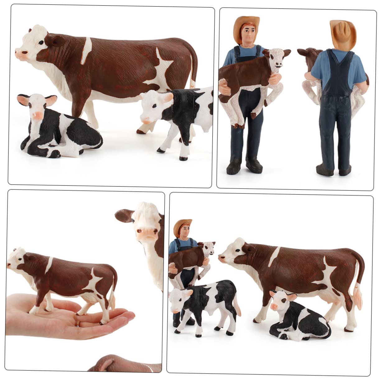 牛のミニチュアフィギュアセット Amazon.co.jp: ミニチュア牛フィギュア4点セット ミニ牛モデル