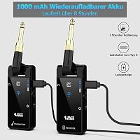 1Mii M2 Wireless 5.8GHz gitár adó-vevő rendszer 8 órás üzemidővel 4