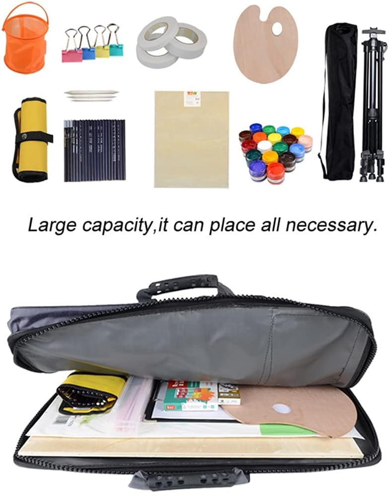 4K Large Art Bag for Drawing Set Waterproof Portable Art Kit Sketchpad Bag for Drawing Tools Art Supplies for Artist 68x48cm