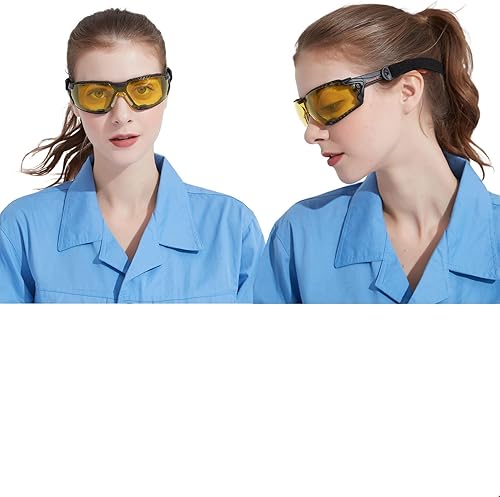 Miniatura 5 de ProtectX Gafas de seguridad resistentes a los arañazos, lentes de policarbonato antivaho ANSI Z87.1 con protección UV