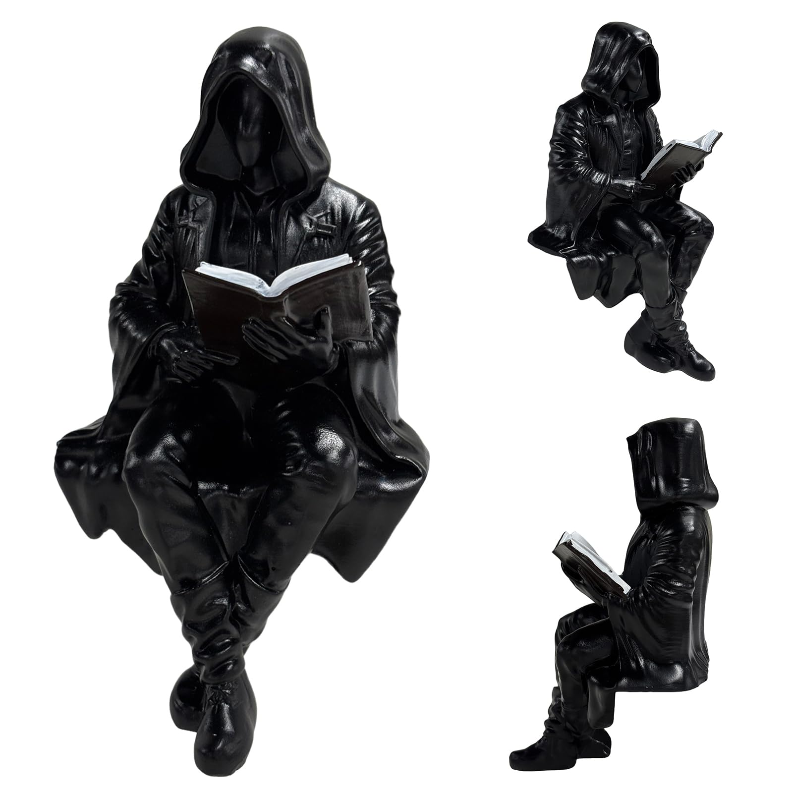 C Gothi Dark Fantasy Figure, Hooded Shadow Reader Statue (, 18Cm)