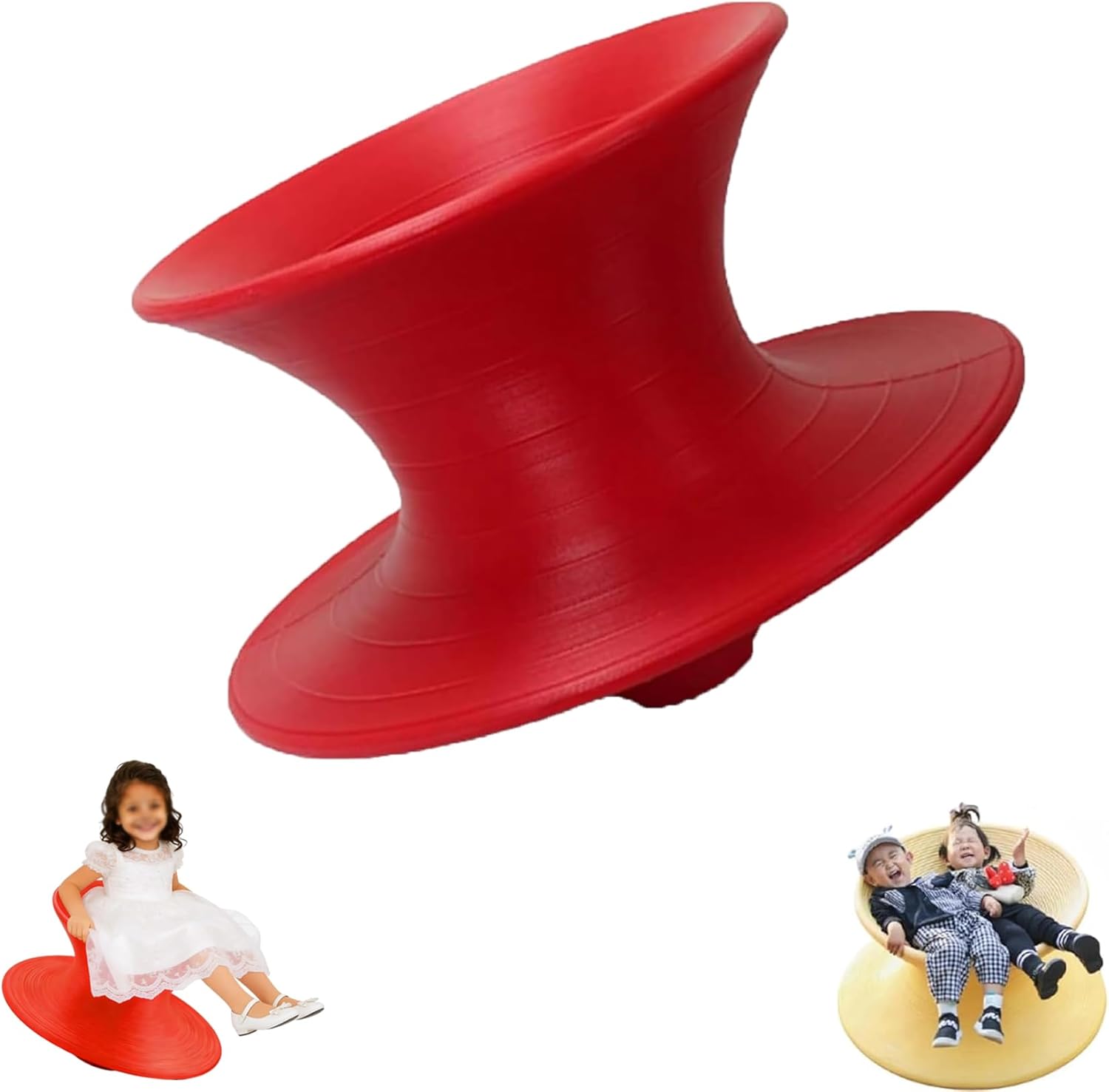 360° Gyro Swivel Chair, One-Piece Molded Gyro Swivel Chair, Sensory Spinning Seat, Ergonomic Swivel Seat for Children and Adults (Blue, 25inx17in)