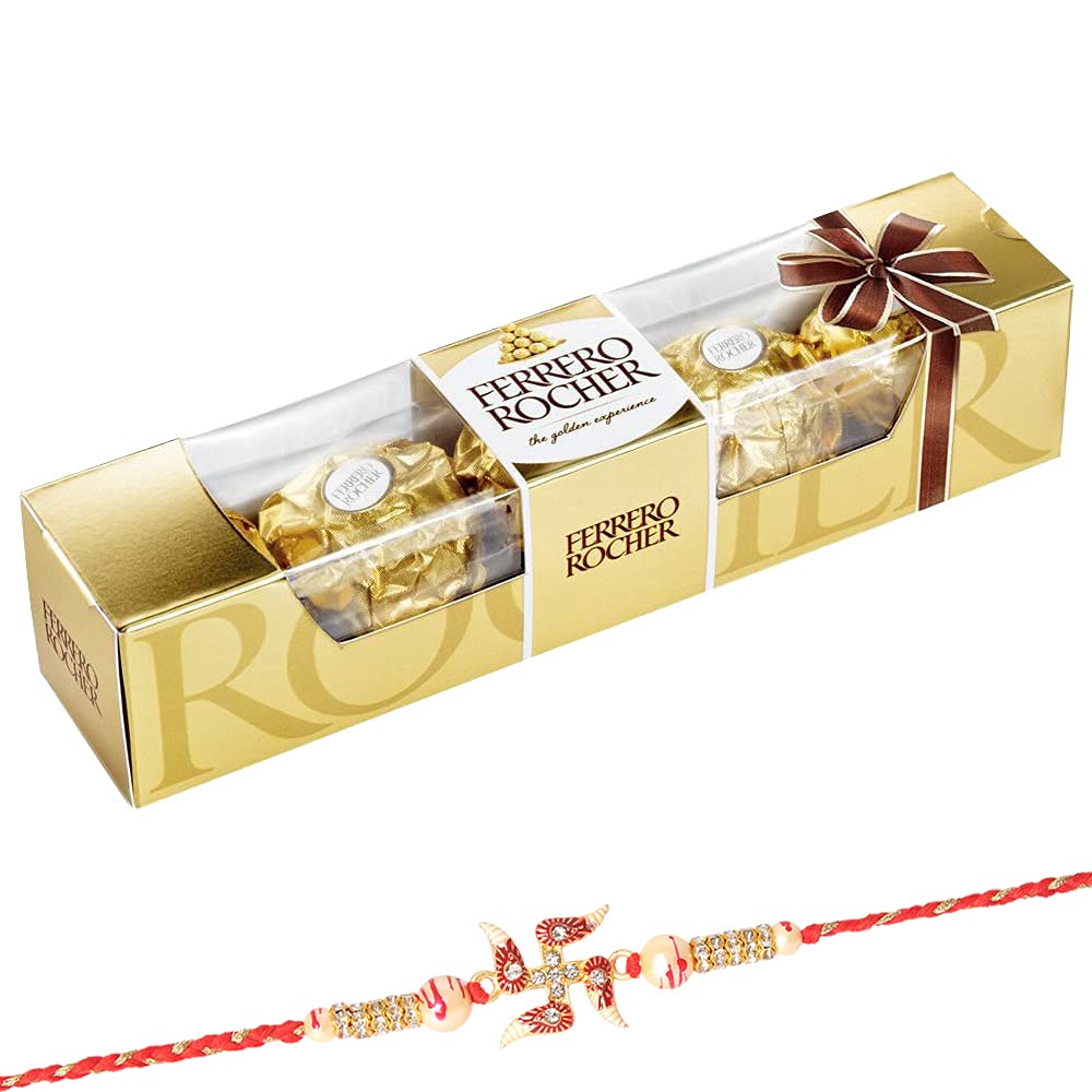 SFU E Com 4 Pieces Ferrero Rocher with Diamond Rakhi (B07VF1FWWH) Amazon Price History, Amazon Price Tracker