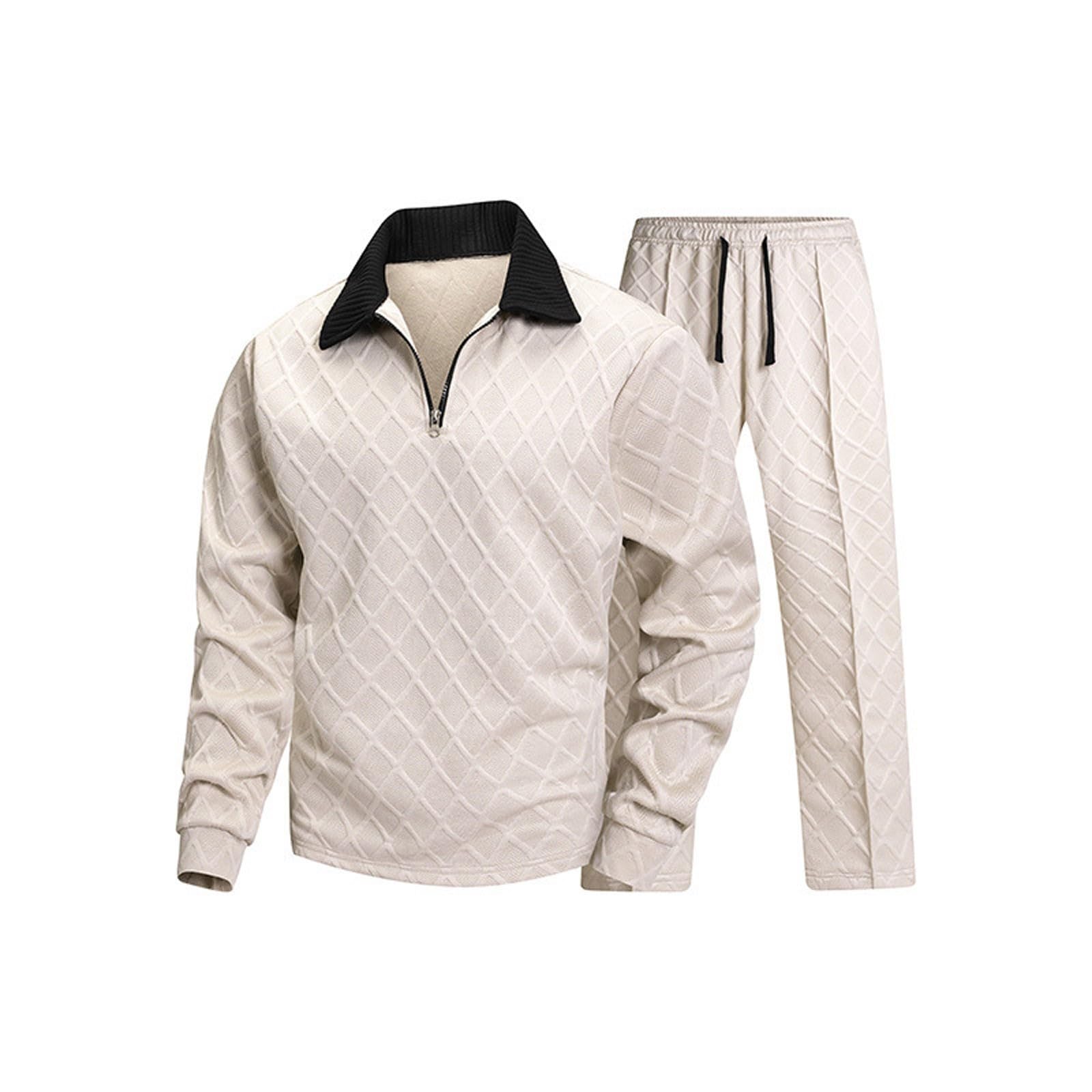 Tuta Uomo Invernale, Completo Uomo Casual con Collo Alto 2 Pezzi