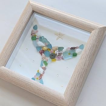 Amazon.co.jp: ノーブランド品クジラのしっぽシーグラスアート