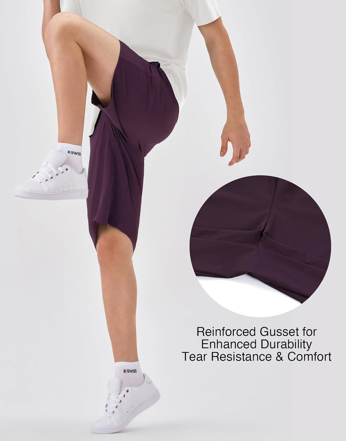 K-Swiss Men's Athletic Shorts with Zipper Pockets - Lightweight Gym Shorts with Drawstring for Running Workout Lounge Casual - Image 5