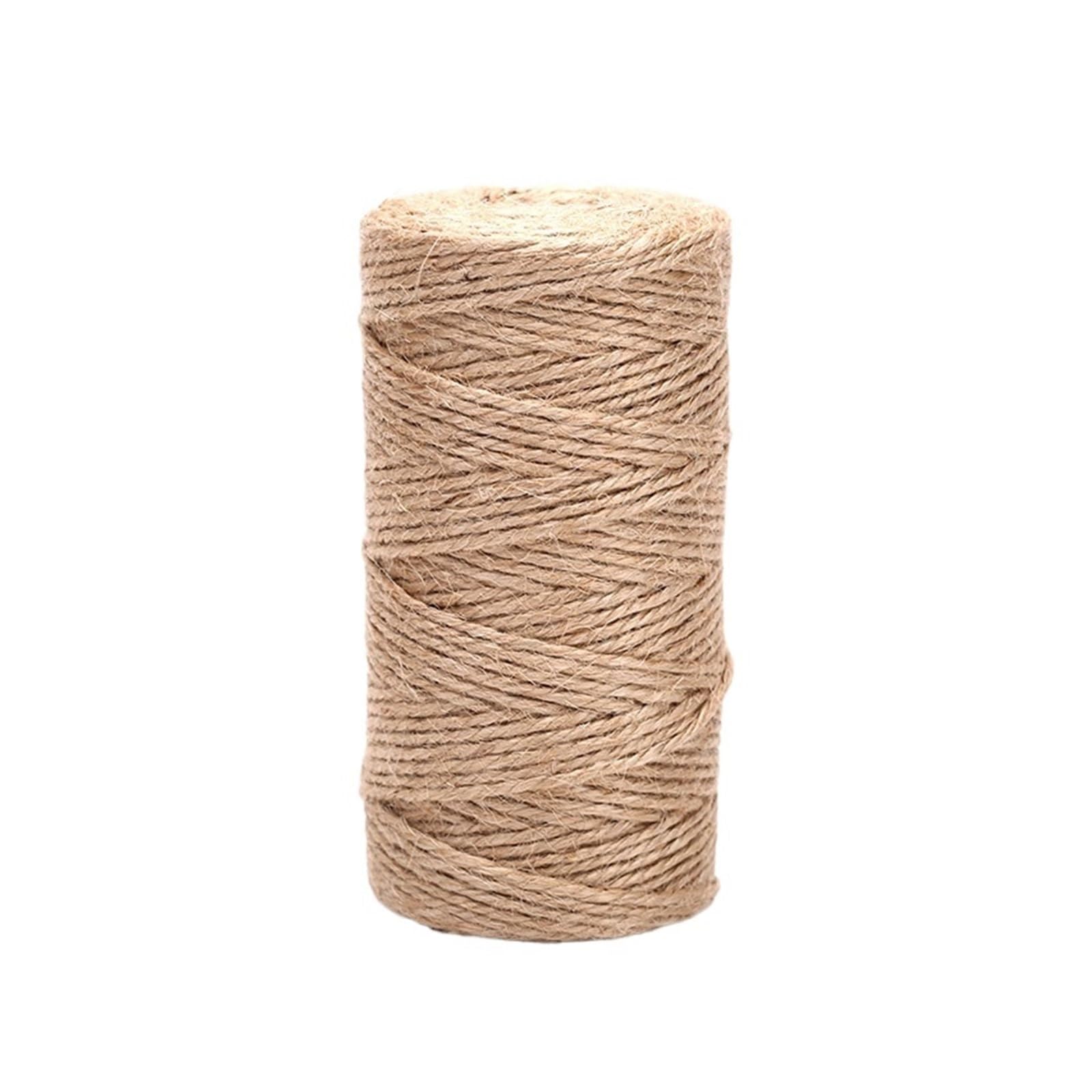 Linen Cord Twisted Burlap Jute Twine Rope String Craft Decor(100m)