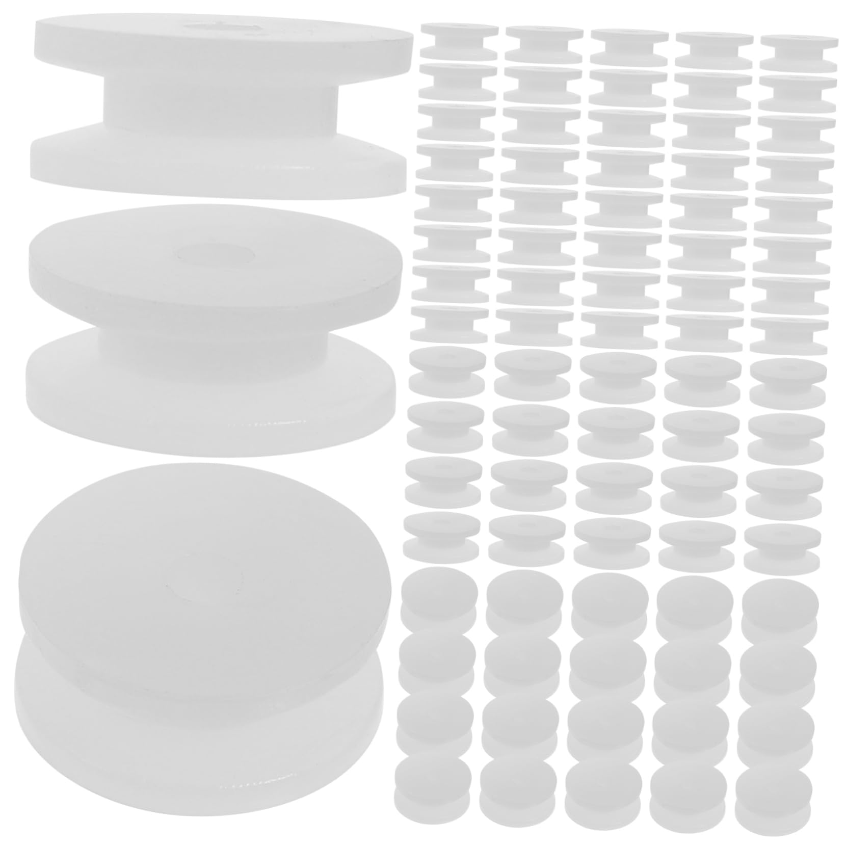 SUPVOX 100pcs u Groove Pulley Wheel 2mm Plastic Belt Pulley for DIY Models Toys