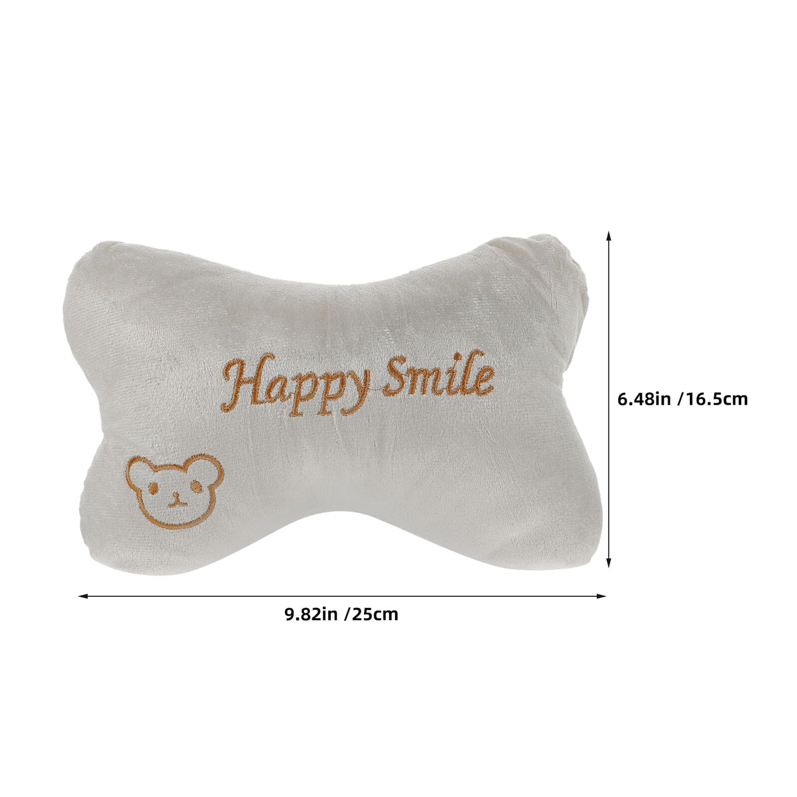 Garneck Lot de 4 Coussins Appui-Tête Voiture en Peluche Grise Oreillers Ergonomiques pour Soutien Cervical Housses Amovibles Compatibles Sièges Auto Adultes Confort Nuque pour