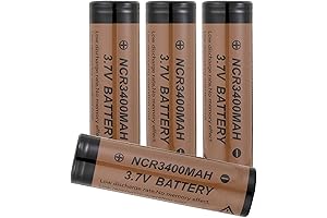 folomov 18650s 4-pack 3400mAh Replacement Li-ion Batteries, Rechargeable Lithium ion 18650 Battery...