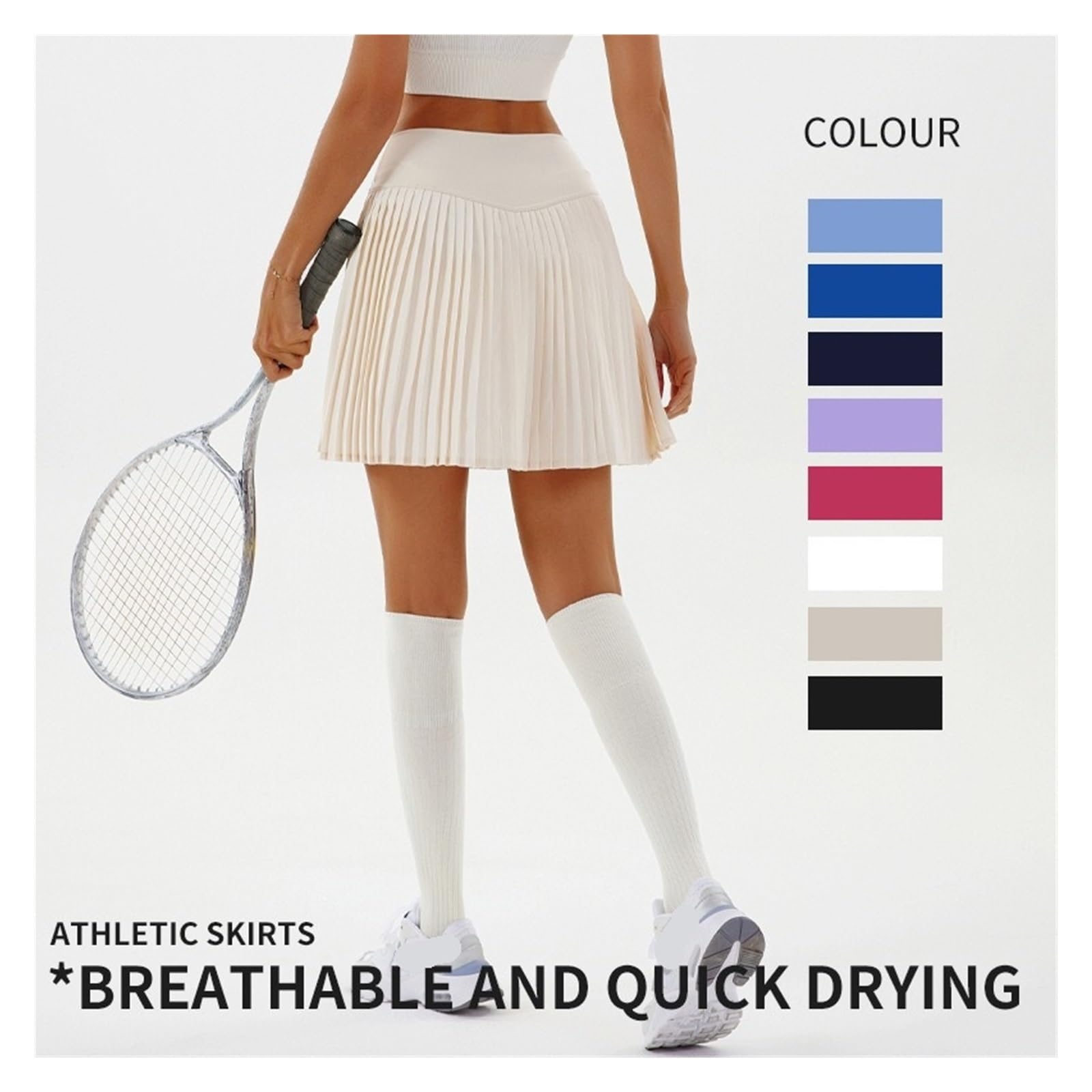 Gonne da Golf Gonne da Tennis plissettate Donna, Sportive, a Vita Alta, for Yoga, Fitness, Palestra, Golf, Aderenti, Larghe, minigonne Casual Elastiche