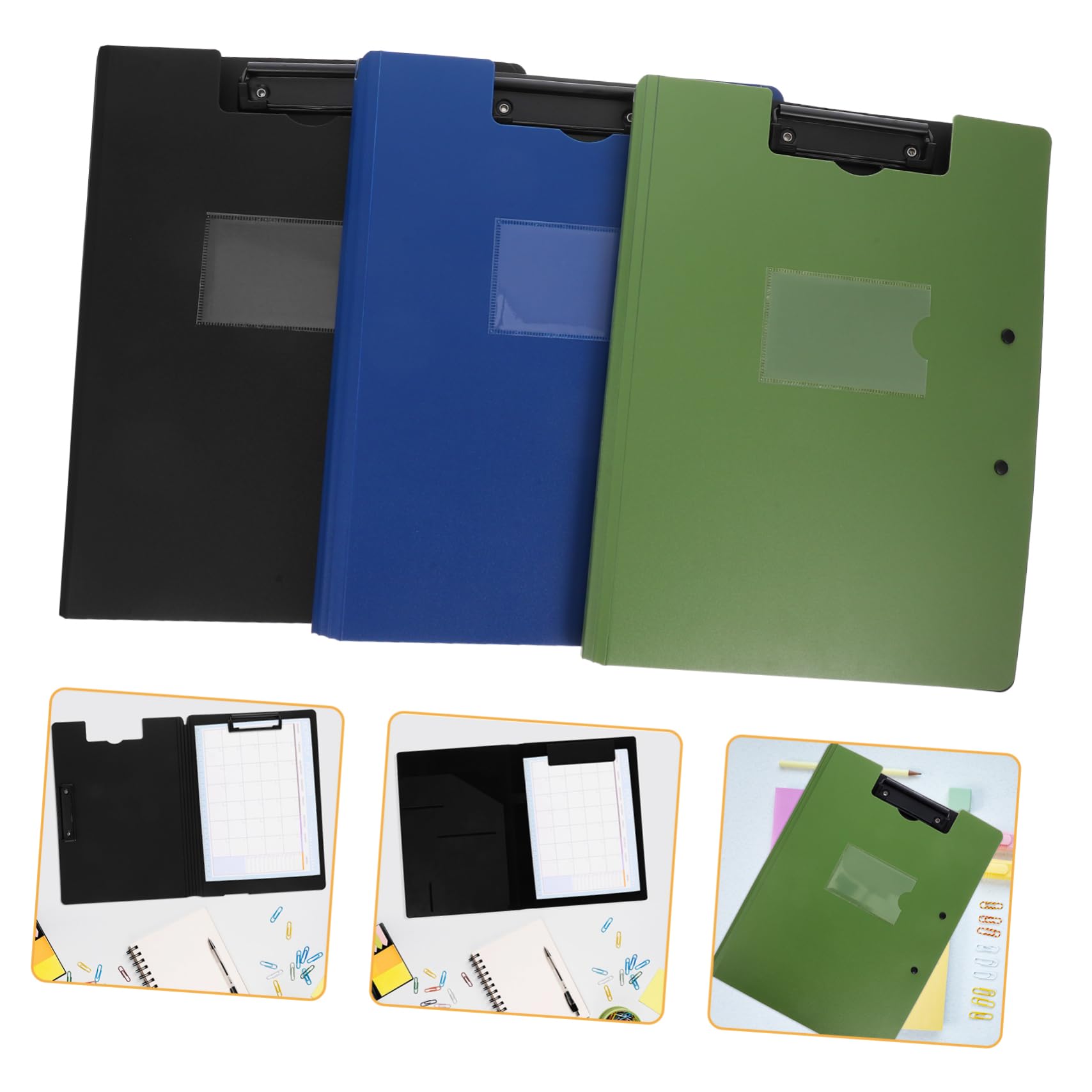 6pezzi Cartelline Portadocumenti Pieghevoli Con Doppie Clip Organizer Per Scuola e Professionisti Design e Portatile
