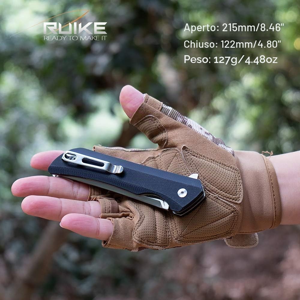 RUIKE Hussar P121 Coltello Unisex Adulto, Grigio