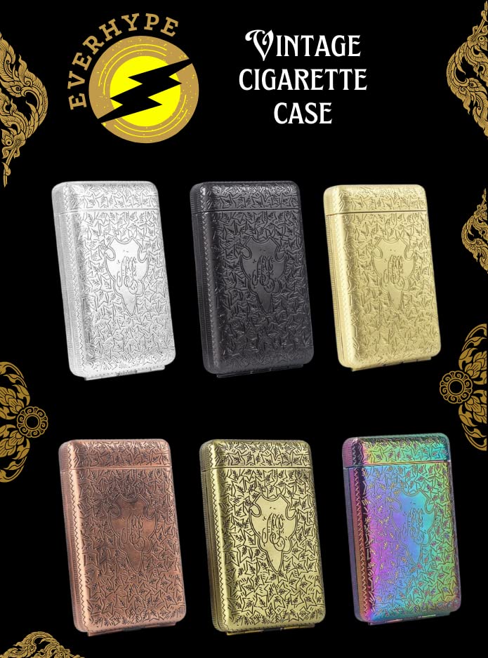 Image of Peaky Blinders Cigarette Case Retro Metal Portable 16 Cigarettes Box (Copper)