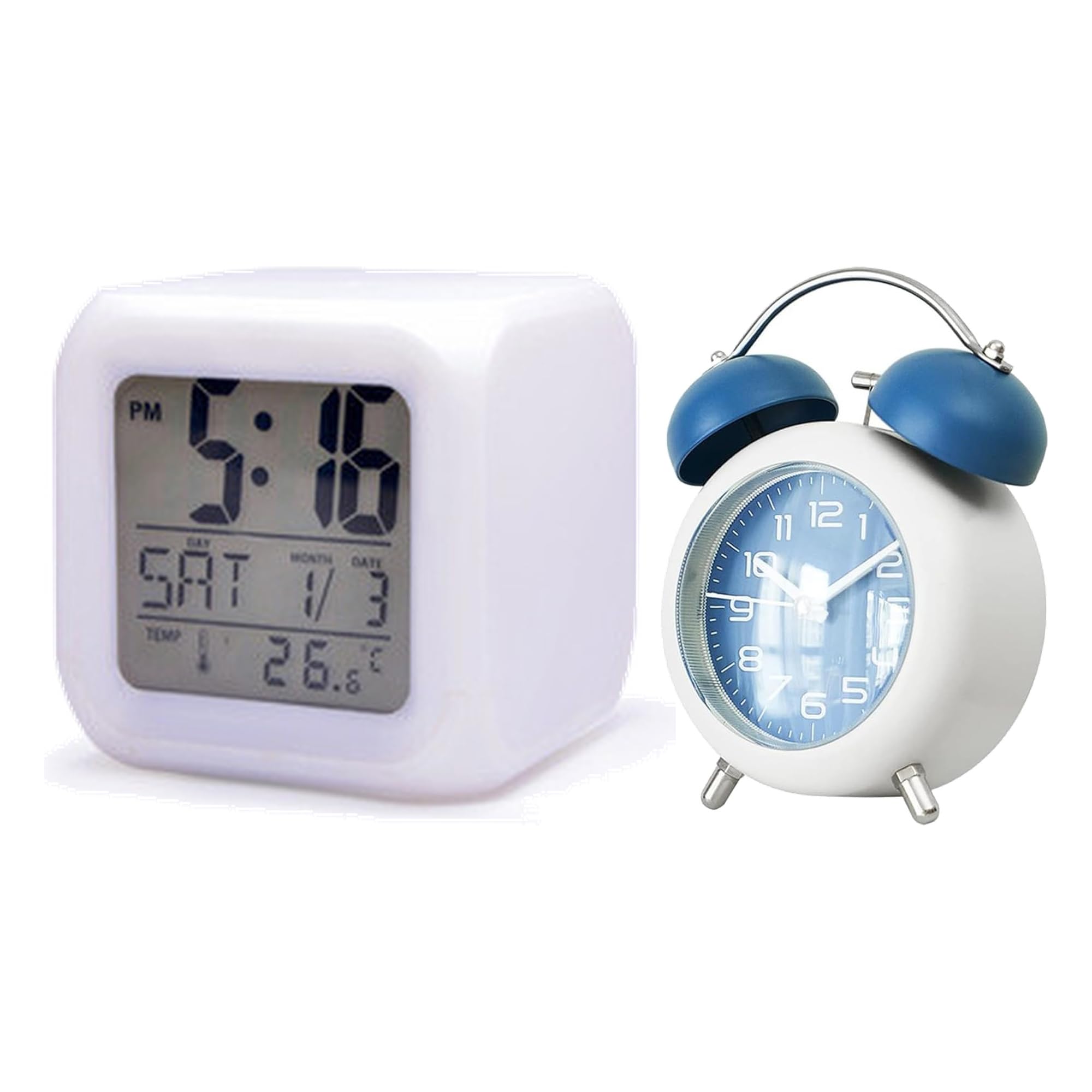 Buy PRYAMOKSH WORLD 7 Color Changing and Matt Bell Blue Alarm