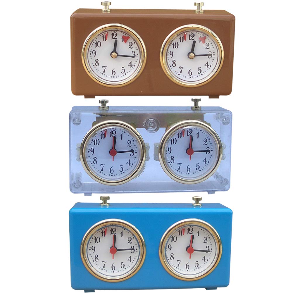 GMWD Timer per scacchi, orologio professionale per scacchi, orologio analogico per il conteggio alla rovescia, timer internazionale per gli scacchi, per tornei, giochi da tavolo, competizioni