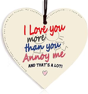 Funny Gifts for Her Girlfriend Novelty Valentines Gifts Wooden Heart Birthday Gifts For Girlfriend Boyfriend Husband Wife Fiancee Romantic Gifts for Wedding Valentines Day
