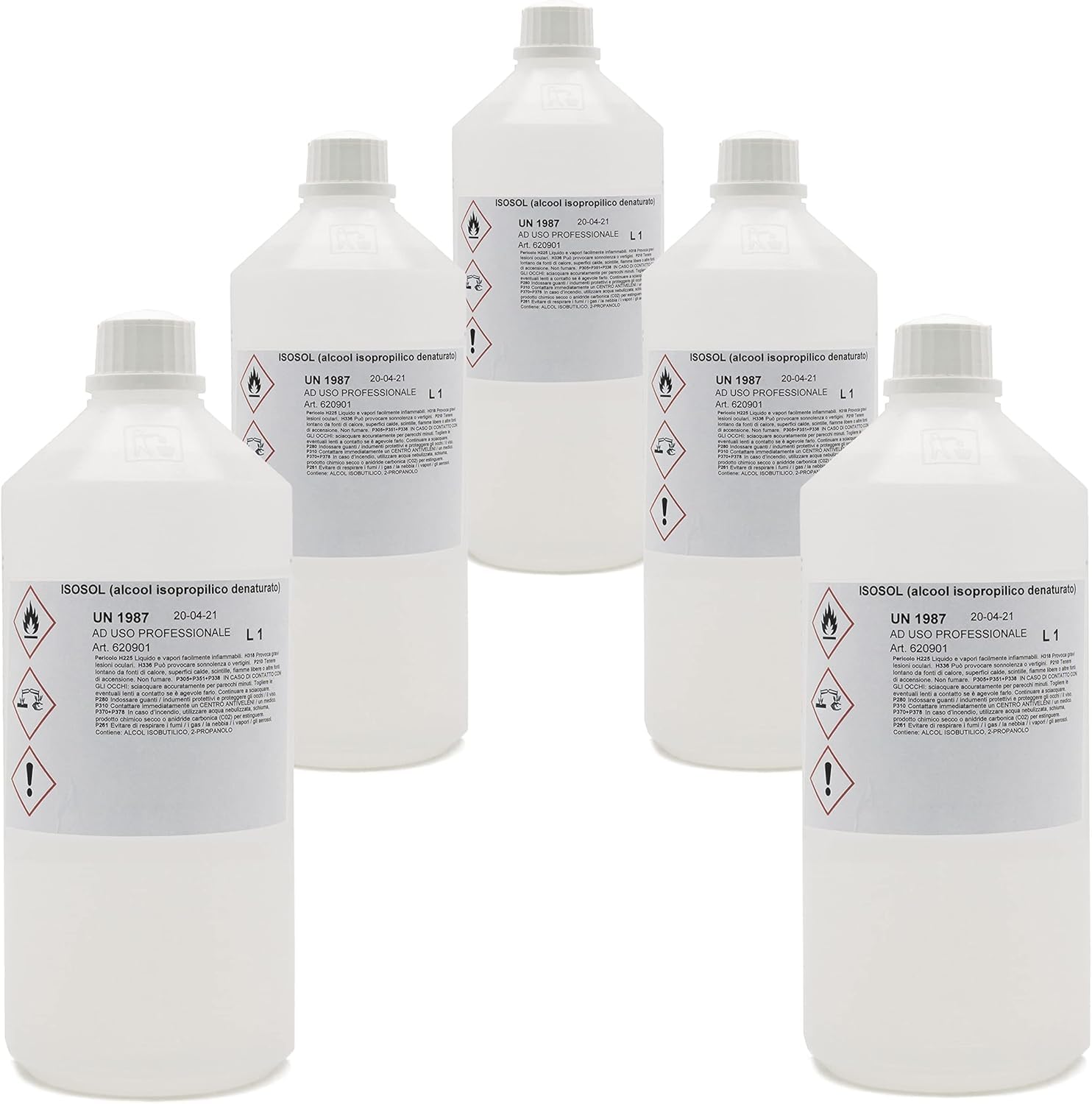 SIMPLETEK - Alcool Isopropilico Isopropanolo 97% 5Lt Litri | Detergente Pulizia Ultrasuoni Superficie Dentisti Stampanti 3D Ossido PCB Vetri Ottiche Superficie