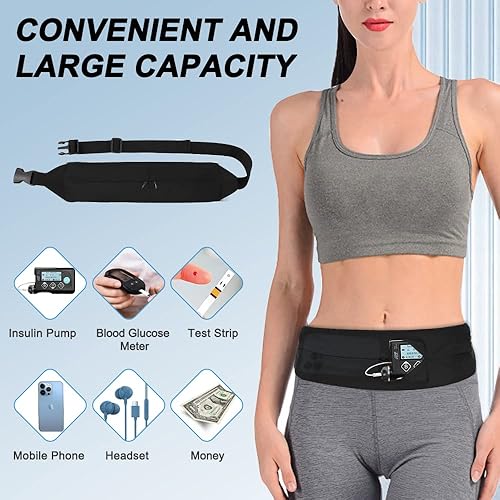 Miniatura 2 de Cinturón de bomba de insulina para diabéticos, cinturón de bomba de insulina, banda de cintura para diabetes, bolsa para la diabetes, accesorios