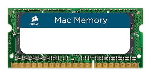 Corsair Mac Memory SODIMM 4GB (1x4GB) DDR3 1333MHz CL9 Memory for Mac Systems, Apple Qualified - Black